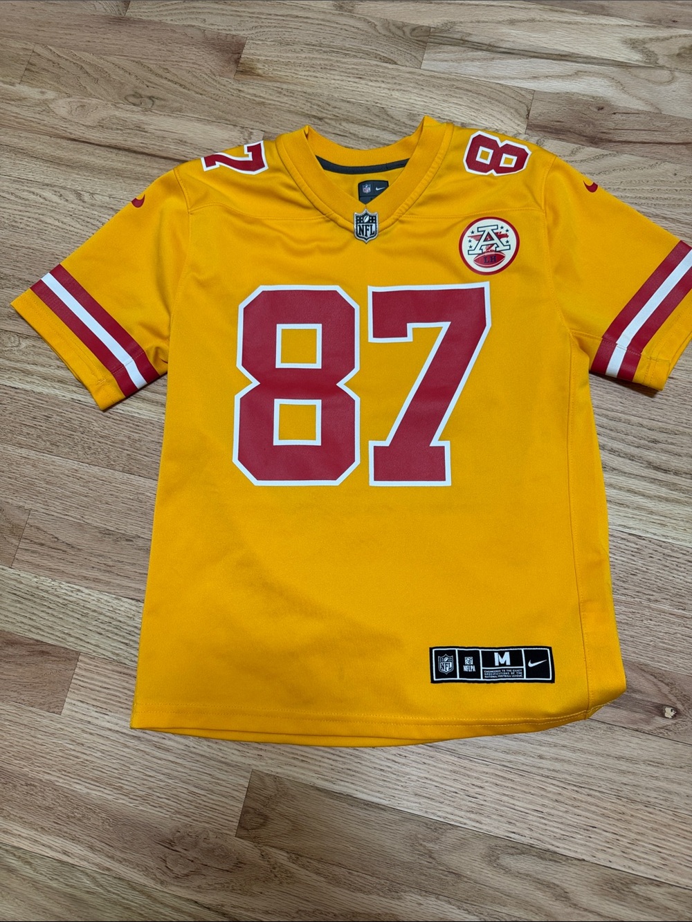 Nike Kids' NFL Chiefs Kelce #87 Yellow Football Jersey